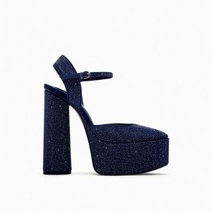 Zara rhinestone heels